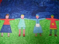 W LA PACE : Disegno n.05
Formato 50x70
Eseguito da:
-Daniela Cima
- Lara Chiarini
- Barbara Fanton
Classe 5A-capoluogo W LA PACE