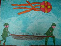 LA GUERRA IN BARELLA : Disegno n.06
Formato 50x70
Eseguito da:
- Claudio Chiametti
- Alberto Chiarini
- Adriana Aquilini
- Luisa Corbolani
Classe 5A LA GUERRA IN BARELLA