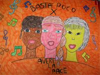 BASTA POCO PER AVERE LA PACE : Disegno n.09
Formato: 50x70
Eseguito da:
- Adriana Aquilini
- Luisa Corbolani
Classe 5A-capoluogo BASTA POCO PER AVERE LA PACE